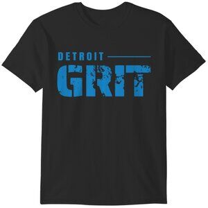Detroit GRIT Detroit Lions Football Graphic T-Shirt Team Fan Collector Statement